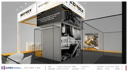 40x40 Island booth design by Exhibit-Rentals